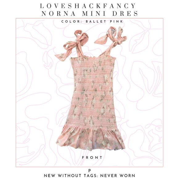 LoveShackFancy - Norna Mini Dress - P - Picture 1 of 7